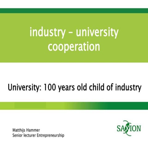 Industry and university cooperation