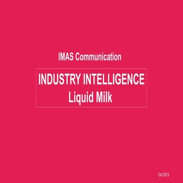 Industry intelligence   liquid milk
