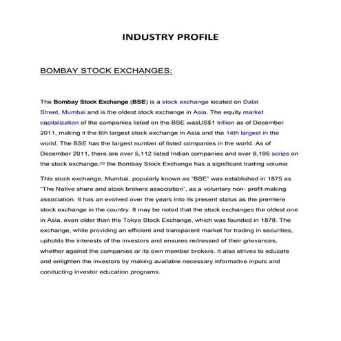 Industry profile
