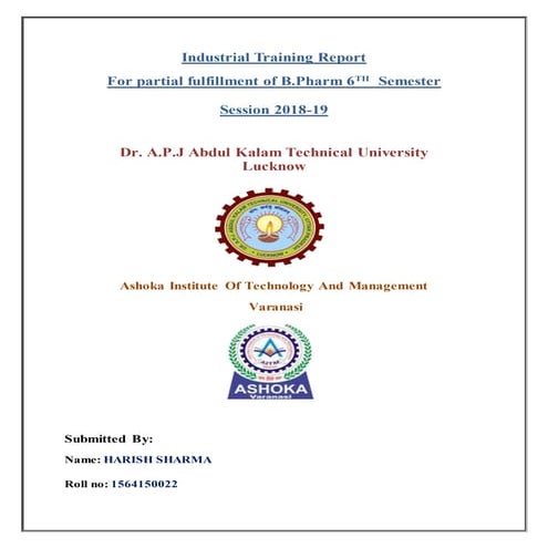 Industrial training report part 1