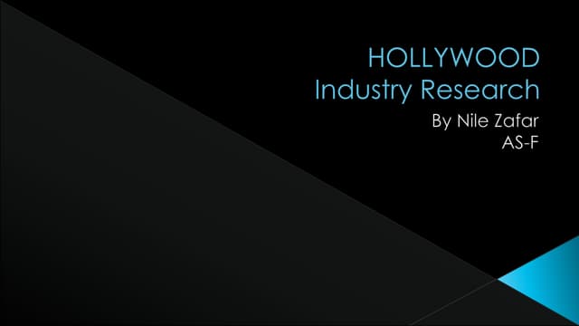 Industry Research - Hollywood