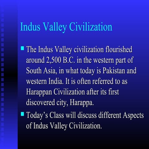 Indus valley civilization