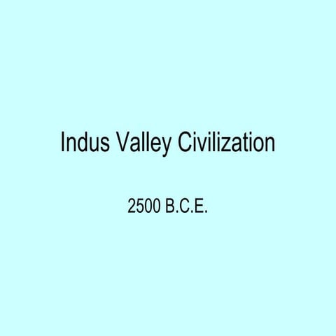 Indus valley civilization (1)