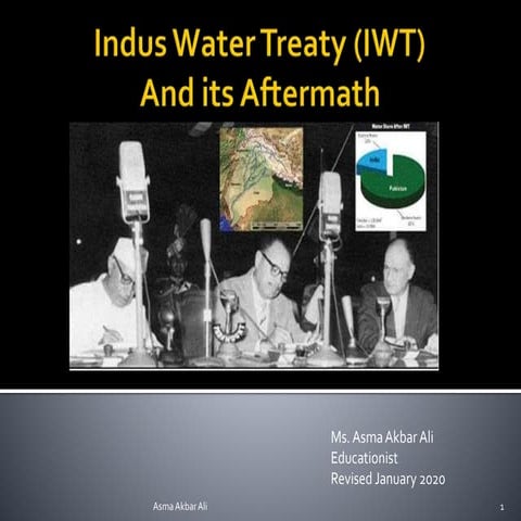 Indus water treaty and its Aftermath - The complete Story 