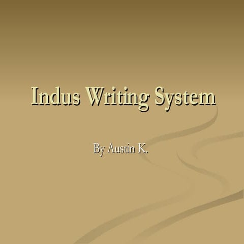 Indus Writing System Austin