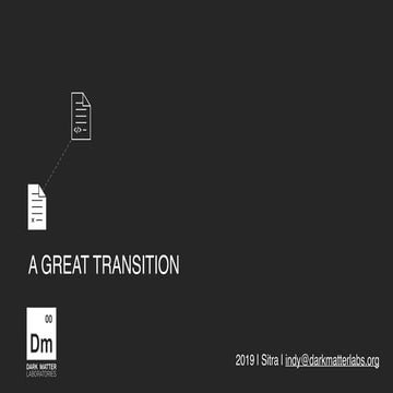 Indy Johar - A Great Transition