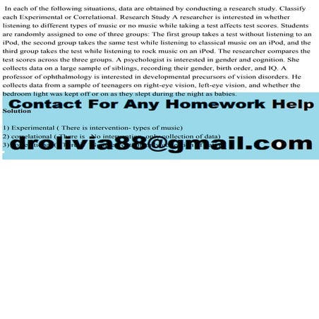 In each of the following situations, data are obtained by conducting .pdf