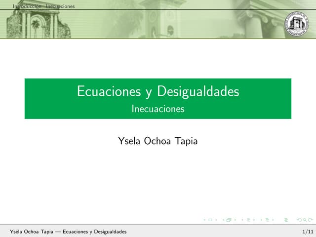 Inecuaciones