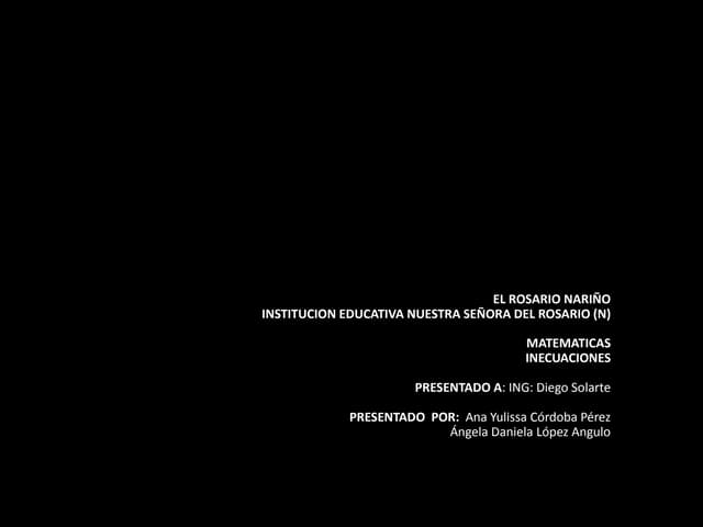 Inecuaciones - matematicas