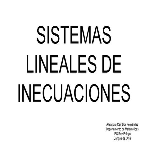 Inecuaciones  DE JAVIER SALAZAR SAICO