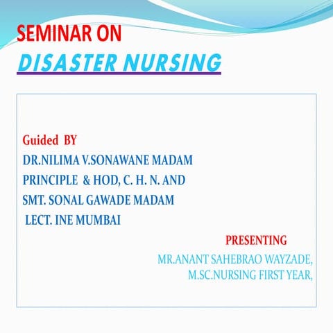  disaster management  and  nursing 