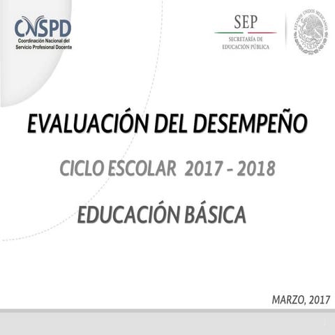 CRITERIOS PARA LA EVALUACIÓN DEL DESEMPEÑO 2017