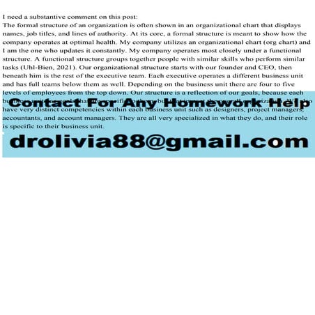 I need a substantive comment on this postThe formal structure of .pdf