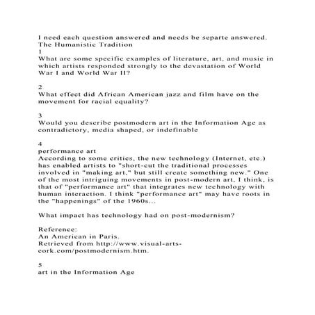 I need each question answered and needs be separte answered.The Hu.docx