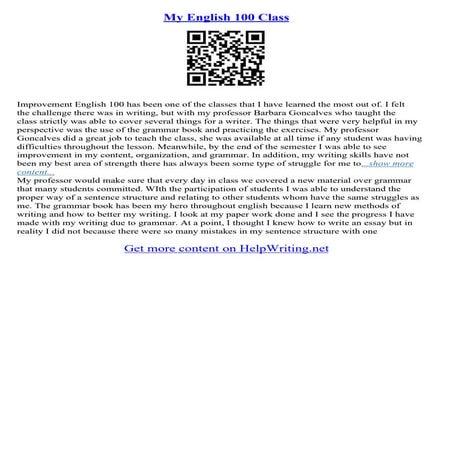 I Need Help With My Essay