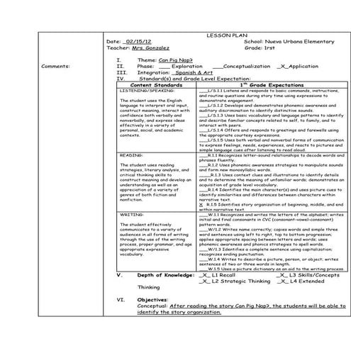 Ineffective reading comprehension Lesson Plan