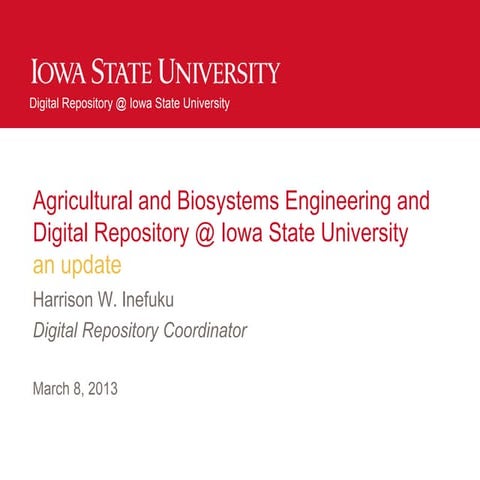 Agricultural and Biosystems Engineering and Digital Repository @ Iowa State U...