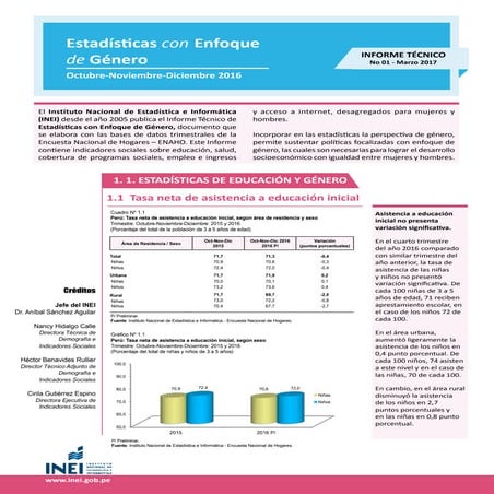 INEI - genero 2016