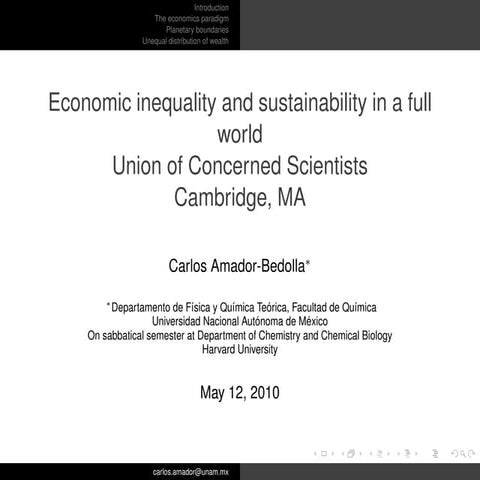 Inequality and sustainability