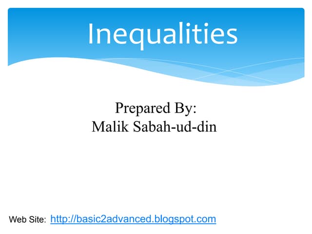 Inequalities