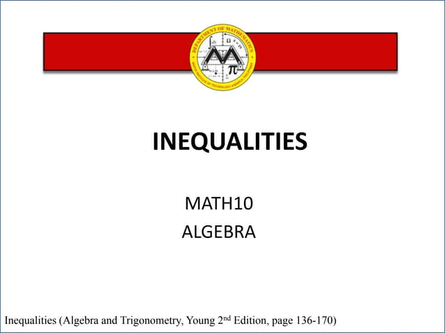 Inequalities lesson 4