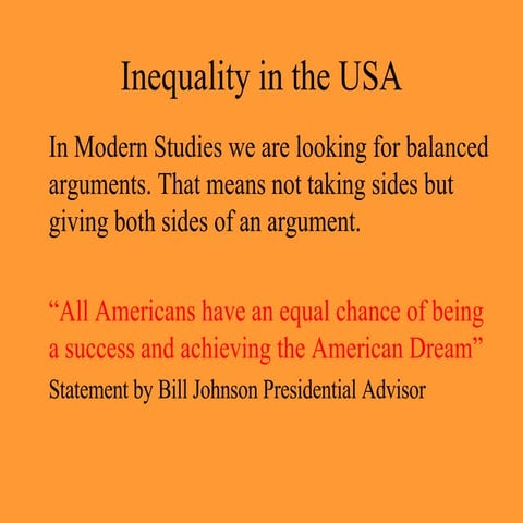 Inequality In The Usa | PPT