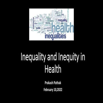 Inequality and inequity in health | PPTX