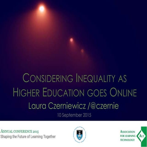 Inequality as higher ed goes online