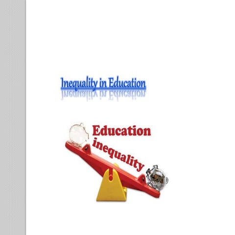Inequality in education