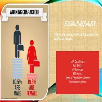 Inequality, social inequality and gender inequality: where is the women's position to the development ladder