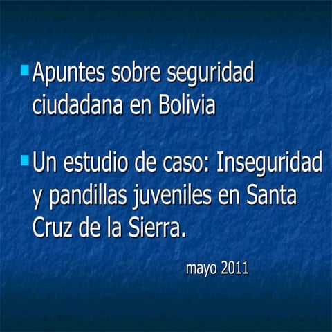 Inequidad y exclusión inseguridad y pandillas juveniles 1