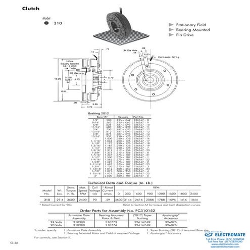 Inertia dynamics clutch310_specsheet