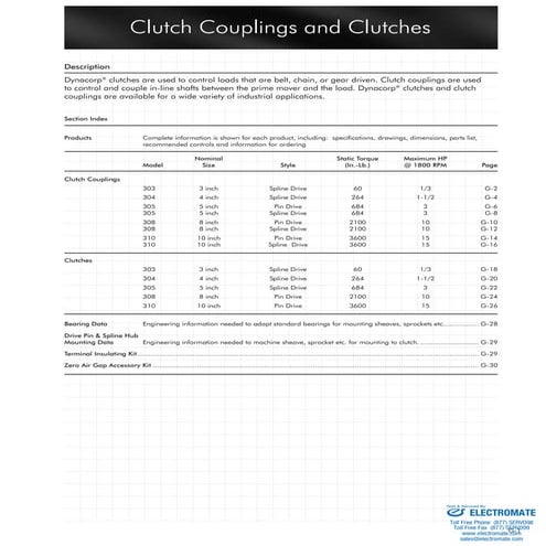 Inertia dynamics clutches_couplings_specsheet