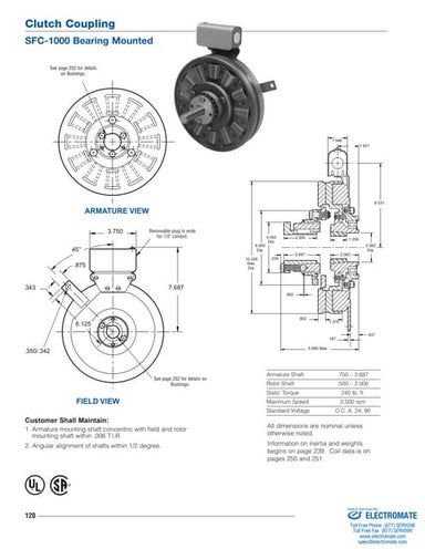 Inertia dynamics fc1000b_specsheet