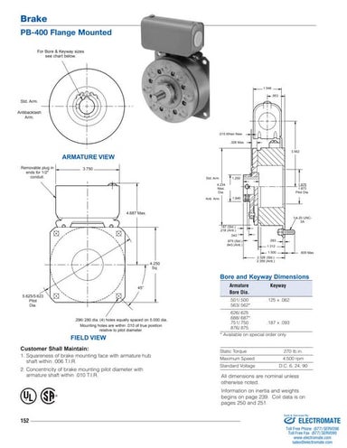 Inertia dynamics pb400f_specsheet