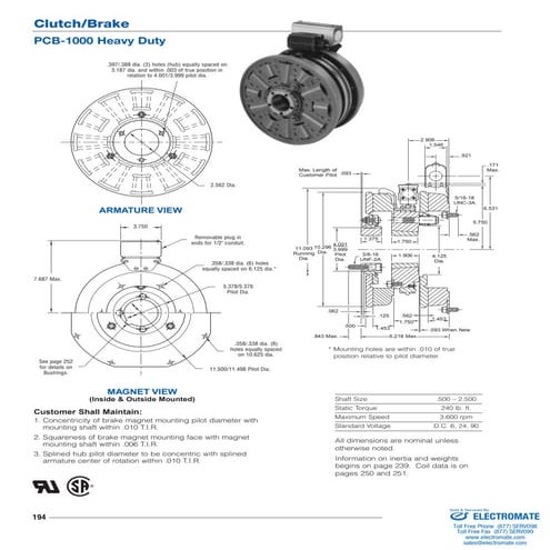 Inertia dynamics pcb1000fhd_specsheet