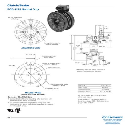 Inertia dynamics pcb1225f_specsheet