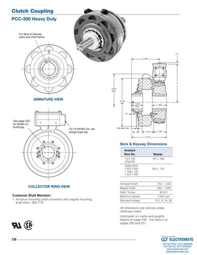 Inertia dynamics pcc500bhd_specsheet