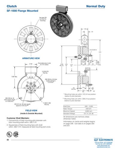 Inertia dynamics sf1000f_specsheet