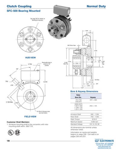 Inertia dynamics sfc500b_specsheet