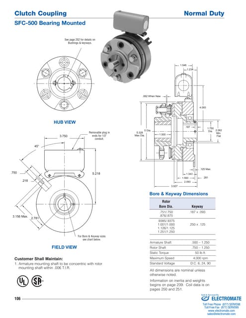 Inertia dynamics sfc500b_specsheet