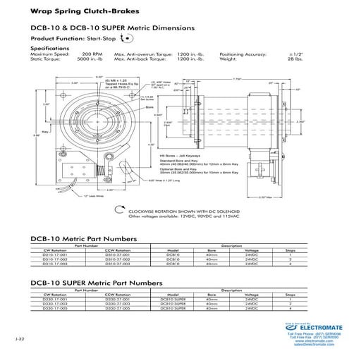Inertia dynamics wrapspring_dcb10sm_specsheet