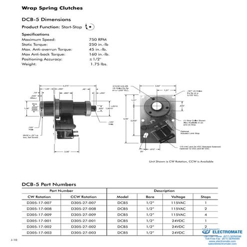 Inertia dynamics wrapspring_dcb5_specsheet