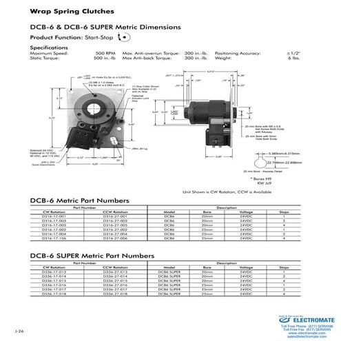 Inertia dynamics wrapspring_dcb6sm_specsheet