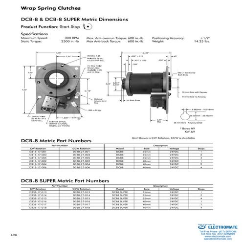 Inertia dynamics wrapspring_dcb8sm_specsheet