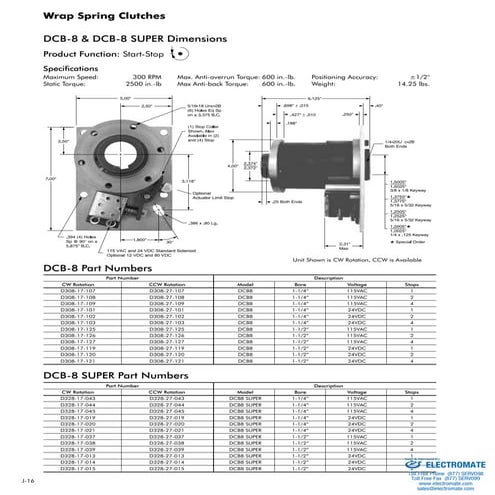 Inertia dynamics wrapspring_dcb8s_specsheet