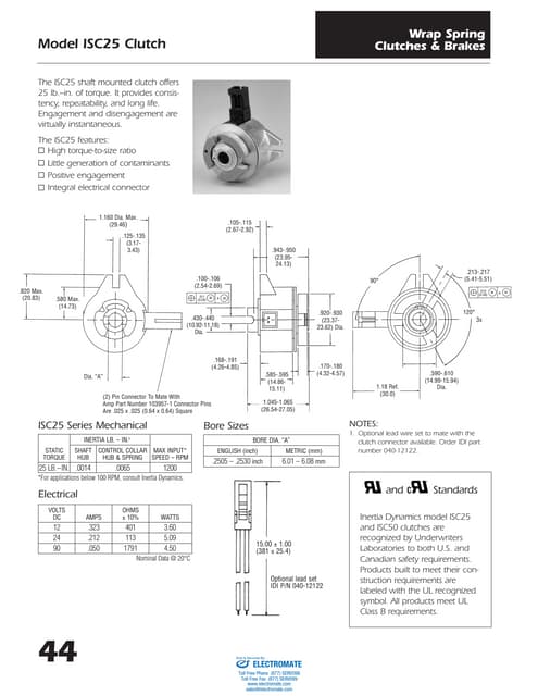 Inertia dynamic type isc_specsheet