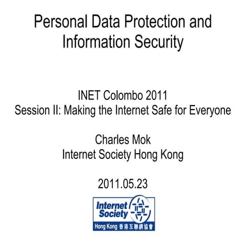 Personal Data Privacy and Information Security