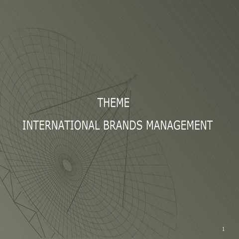 Inetrnational brands management