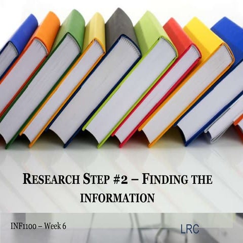 Information Literacy Week 6: Book Searching